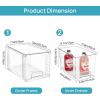 Vtopmart 4Pack Large Stackable Kitchen Pantry Storage Drawers, Clear Organizer Bins with Handles, Acrylic Drawer Organizers for Kitchen Pantry, Bathroom Undersink, Cabinet Organization and Storage(2Pack 7″H)