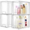 Vtopmart 4Pack Large Stackable Kitchen Pantry Storage Drawers, Clear Organizer Bins with Handles, Acrylic Drawer Organizers for Kitchen Pantry, Bathroom Undersink, Cabinet Organization and Storage(4Pack 9.7″H)