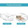 Vtopmart 4Pack Large Stackable Kitchen Pantry Storage Drawers, Clear Organizer Bins with Handles, Acrylic Drawer Organizers for Kitchen Pantry, Bathroom Undersink, Cabinet Organization and Storage(2Pack 4.4″H-with Dividers)