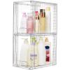 Vtopmart 4Pack Large Stackable Kitchen Pantry Storage Drawers, Clear Organizer Bins with Handles, Acrylic Drawer Organizers for Kitchen Pantry, Bathroom Undersink, Cabinet Organization and Storage(2Pack 9.7″H)