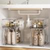 Vtopmart 4Pack Large Stackable Kitchen Pantry Storage Drawers, Clear Organizer Bins with Handles, Acrylic Drawer Organizers for Kitchen Pantry, Bathroom Undersink, Cabinet Organization and Storage(2Pack 9.7″H)