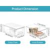 Vtopmart 4Pack Large Stackable Kitchen Pantry Storage Drawers, Clear Organizer Bins with Handles, Acrylic Drawer Organizers for Kitchen Pantry, Bathroom Undersink, Cabinet Organization and Storage(6Pack 4.4″H-with Dividers)