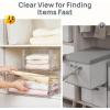 Vtopmart 5 Pack Large & Medium Stackable Drawer Organizer Set, 108QT Easy Assembly Clear Plastic Storage Cabinet, Durable Dresser for Closet, Bedroom, Entryway, Playroom & Apartment Organization(2pk L & 3pk M)