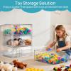 Vtopmart 5 Pack Large & Medium Stackable Drawer Organizer Set, 108QT Easy Assembly Clear Plastic Storage Cabinet, Durable Dresser for Closet, Bedroom, Entryway, Playroom & Apartment Organization(2pk Large)