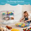 Vtopmart 5 Pack Large & Medium Stackable Drawer Organizer Set, 108QT Easy Assembly Clear Plastic Storage Cabinet, Durable Dresser for Closet, Bedroom, Entryway, Playroom & Apartment Organization(4pk Large)