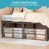 Vtopmart 5 Pack Large & Medium Stackable Drawer Organizer Set, 108QT Easy Assembly Clear Plastic Storage Cabinet, Durable Dresser for Closet, Bedroom, Entryway, Playroom & Apartment Organization(4pk Large)