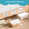 Vtopmart 5 Pack Large & Medium Stackable Drawer Organizer Set, 108QT Easy Assembly Clear Plastic Storage Cabinet, Durable Dresser for Closet, Bedroom, Entryway, Playroom & Apartment Organization(2pk Large)
