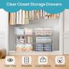 Vtopmart 5 Pack Large & Medium Stackable Drawer Organizer Set, 108QT Easy Assembly Clear Plastic Storage Cabinet, Durable Dresser for Closet, Bedroom, Entryway, Playroom & Apartment Organization(4pk Large)