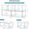 Vtopmart 5 Pack Large & Medium Stackable Drawer Organizer Set, 108QT Easy Assembly Clear Plastic Storage Cabinet, Durable Dresser for Closet, Bedroom, Entryway, Playroom & Apartment Organization(2pk L & 3pk M)