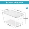 Vtopmart 6 Pack Clear Stackable Storage Bins with Lids,XLarge Plastic Containers with Handle for Pantry Organizer and Storage,Perfect for Kitchen,Fridge,Cabinet, Closet,Bathroom Organization(1)