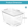 Vtopmart 6 Pack Clear Stackable Storage Bins with Lids,XLarge Plastic Containers with Handle for Pantry Organizer and Storage,Perfect for Kitchen,Fridge,Cabinet, Closet,Bathroom Organization(10)