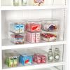 Vtopmart 6 Pack Clear Stackable Storage Bins with Lids,XLarge Plastic Containers with Handle for Pantry Organizer and Storage,Perfect for Kitchen,Fridge,Cabinet, Closet,Bathroom Organization(6)