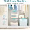 Vtopmart 6 Qt Plastic Storage Bins with Lids, Clear Sensory Bins, Arts Crafts Organizers and Storage, Stackable Containers for Home Office and School Supplies, 4 Pack(72 Qt)
