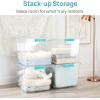 Vtopmart 6 Qt Plastic Storage Bins with Lids, Clear Sensory Bins, Arts Crafts Organizers and Storage, Stackable Containers for Home Office and School Supplies, 4 Pack(72 Qt)