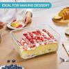 Vtopmart 6.5L/ 220oz/ 27.5cup Extra Large Glass Food Storage Containers with Snap Airtight Lids for Roasting Turkey, Chicken, Baking Casserole, Fruits, Party, BPA Free, Oven Safe, Freezer, Dishwasher