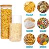 Vtopmart 70oz Glass Food Storage Jars, 3 Pack Large Kitchen Containers with Airtight Bamboo Lids for Pasta, Nuts, Flour, Canisters Set for Cereal, Pantry Organization, BPA Free(3 Pack (70 oz))