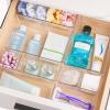 Vtopmart 72 PCS Clear Plastic Drawer Organizers Set, 4-Size Versatile Bathroom and Vanity Organizer Trays, Non-Slip Storage Containers for Makeup, Jewelries, Bedroom，Kitchen Utensils and Office(Clear)