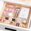 Vtopmart 72 PCS Clear Plastic Drawer Organizers Set, 4-Size Versatile Bathroom and Vanity Organizer Trays, Non-Slip Storage Containers for Makeup, Jewelries, Bedroom，Kitchen Utensils and Office(Clear)