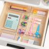 Vtopmart 72 PCS Clear Plastic Drawer Organizers Set, 4-Size Versatile Bathroom and Vanity Organizer Trays, Non-Slip Storage Containers for Makeup, Jewelries, Bedroom，Kitchen Utensils and Office(Clear)