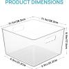 Vtopmart 8 Pack Extra Large Clear Plastic Storage Bins,11×11 Cube Acrylic Organizer Square Containers with Handle for Pantry,Closet,LaundryRoom,Kitchen,Bathroom,UnderSink Organization(8)