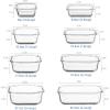 Vtopmart 8 Pack Glass Food Storage Containers with Airtight Lids, Glass Meal Prep Containers, Lunch Office Meal for Microwave, Oven, Freezer and Dishwasher, BPA Free(Blue)