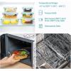 Vtopmart 8 Pack Glass Food Storage Containers with Airtight Lids, Glass Meal Prep Containers, Lunch Office Meal for Microwave, Oven, Freezer and Dishwasher, BPA Free(Green)