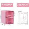 Vtopmart 8 Pack Small Clear Stackable Storage Drawers,Acrylic Bathroom Makeup Organizer,Plastic Storage Bins For Vanity, Undersink, Kitchen Cabinets, Pantry, Home Organization(4pack-Pink)
