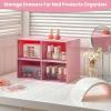 Vtopmart 8 Pack Small Clear Stackable Storage Drawers,Acrylic Bathroom Makeup Organizer,Plastic Storage Bins For Vanity, Undersink, Kitchen Cabinets, Pantry, Home Organization(4pack-Pink)