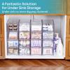 Vtopmart 8 Pack Small Clear Stackable Storage Drawers,Acrylic Bathroom Makeup Organizer,Plastic Storage Bins For Vanity, Undersink, Kitchen Cabinets, Pantry, Home Organization(6pack-Clear)