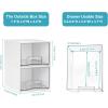 Vtopmart 8 Pack Small Clear Stackable Storage Drawers,Acrylic Bathroom Makeup Organizer,Plastic Storage Bins For Vanity, Undersink, Kitchen Cabinets, Pantry, Home Organization(4pack-White)
