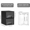 Vtopmart 8 Pack Small Clear Stackable Storage Drawers,Acrylic Bathroom Makeup Organizer,Plastic Storage Bins For Vanity, Undersink, Kitchen Cabinets, Pantry, Home Organization(4pack-Black)