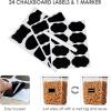 Vtopmart Airtight Food Storage Containers 6 Pieces – Plastic BPA Free Kitchen Pantry Storage Containers for Sugar,Flour and Baking Supplies – Dishwasher Safe – Include 24 Labels, Black