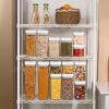 Vtopmart Airtight Food Storage Containers, 7 Pieces BPA Free Plastic Cereal Organizer Canisters with Easy Lock Lids, for Kitchen Pantry Organization, 24 Labels, White(White)