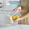 Vtopmart Airtight Food Storage Containers with Lids, 24 pcs Plastic Kitchen and Pantry Organization Canisters for Cereal, Dry Food, Flour and Sugar, BPA Free, Includes 24 Labels，Gray(Gray)