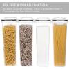 Vtopmart Airtight Food Storage Containers with Lids, 4 PCS 2.8L Pasta Containers for Pantry Organization and Storage, BPA Free Kitchen Canisters for Spaghetti, Flour, Sugar and Noodles, Black
