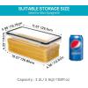 Vtopmart Airtight Food Storage Containers with Lids 4PCS Set 3.2L, Plastic Spaghetti Canisters for Pasta organizer, BPA Free Air Tight Kitchen Pantry Organization