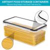 Vtopmart Airtight Food Storage Containers with Lids 4PCS Set 3.2L, Plastic Spaghetti Canisters for Pasta organizer, BPA Free Air Tight Kitchen Pantry Organization