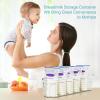 Vtopmart Breastmilk Storage Container 4PCS Set, Clear Freezer and Fridge Organizer Bins, Plastic Storage Bins for Breast Milk, Baby Pouches, Formula, Bottles and Yogurts, 4.3’’ Width, 14.7″ Long