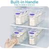 Vtopmart Breastmilk Storage Container 4PCS Set, Clear Freezer and Fridge Organizer Bins, Plastic Storage Bins for Breast Milk, Baby Pouches, Formula, Bottles and Yogurts, 4.3’’ Width, 14.7″ Long