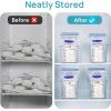 Vtopmart Breastmilk Storage Container 4PCS Set, Clear Freezer and Fridge Organizer Bins, Plastic Storage Bins for Breast Milk, Baby Pouches, Formula, Bottles and Yogurts, 4.3’’ Width, 14.7″ Long