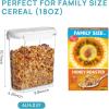 Vtopmart Cereal Containers Set, 3 PCS Airtight Food Storage Container with Flip-Top Lids, Plastic Organizer Dispenser for Kitchen, Pantry Organization (135.2oz/4L)