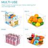 Vtopmart Clear Plastic Storage Bins, 6 PCS Pantry Organizer Bins with Handle for Refrigerator, Fridge, Cabinet, Kitchen, Countertops, Cupboard, Freezer Organization and Storage, Large(4)