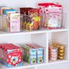 Vtopmart Clear Plastic Storage Bins, 6 PCS Pantry Organizer Bins with Handle for Refrigerator, Fridge, Cabinet, Kitchen, Countertops, Cupboard, Freezer Organization and Storage, Large(2)