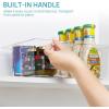 Vtopmart Clear Plastic Storage Bins, 6 PCS Pantry Organizer Bins with Handle for Refrigerator, Fridge, Cabinet, Kitchen, Countertops, Cupboard, Freezer Organization and Storage, Large(6)