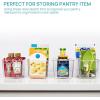 Vtopmart Clear Plastic Storage Bins, 6 PCS Pantry Organizer Bins with Handle for Refrigerator, Fridge, Cabinet, Kitchen, Countertops, Cupboard, Freezer Organization and Storage, Large(6)