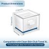 Vtopmart Disposable Facial Towels Holder,Clear Storage Drawer Compatible with Clean Skin Club Towel XL,Acrylic Box Hold 50 Count,Stylish and Functional Bathroom Accessory for Coutertop Organization(1)