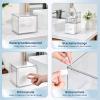 Vtopmart Disposable Facial Towels Holder,Clear Storage Drawer Compatible with Clean Skin Club Towel XL,Acrylic Box Hold 50 Count,Stylish and Functional Bathroom Accessory for Coutertop Organization(1)