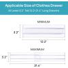 Vtopmart Drawer Dividers Organizers 8 Pack, Adjustable 3.2″ High Expandable from 12.2-21.4″ Kitchen Drawer Organizer, Clear Plastic Drawers Separators for Clothing, Installed by Double-sided Tape