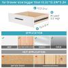 Vtopmart Drawer Dividers Organizers 8 Pack, Adjustable 3.2″ High Expandable from 12.2-21.4″ Kitchen Drawer Organizer, Clear Plastic Drawers Separators for Clothing, Installed by Double-sided Tape