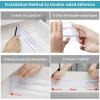 Vtopmart Drawer Dividers Organizers 8 Pack, Adjustable 3.2″ High Expandable from 12.2-21.4″ Kitchen Drawer Organizer, Clear Plastic Drawers Separators for Clothing, Installed by Double-sided Tape